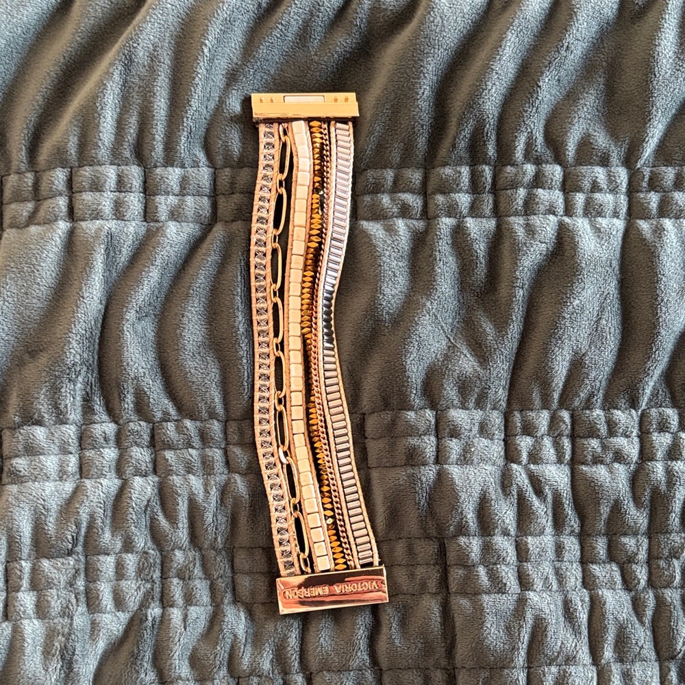 Victoria Emerson Gold and Silver Wristband Bracelet
